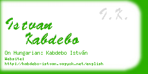 istvan kabdebo business card